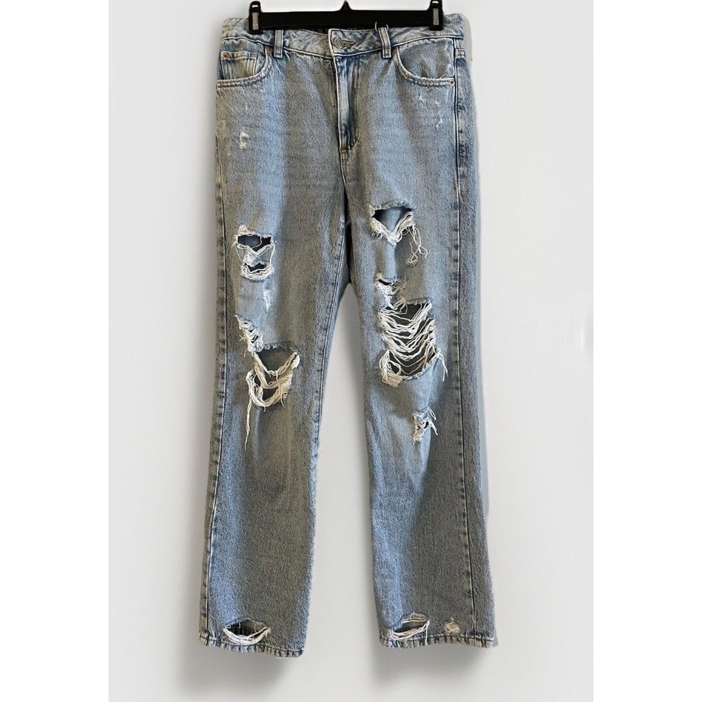 Garage Denim Size 1 25W 25 Coupe Droite Annees 90s Straight Jeans Distressed Y2k